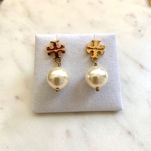 Tory Burch Logo Drop Earrings